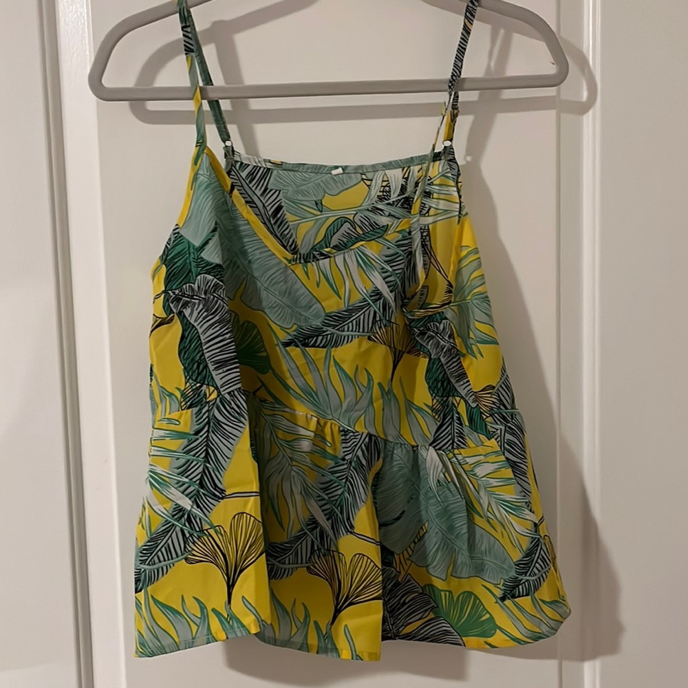 Yellow floral shirt